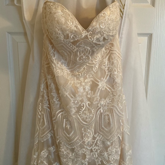 Maggie Sottero Strapless Lace Wedding Dress - Picture 7 of 7